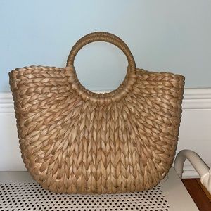Wicker purse bag straw handbag tote